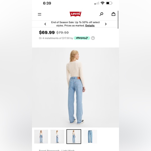 Low pro Levi jeans! Brand new with tags! - Picture 5 of 5